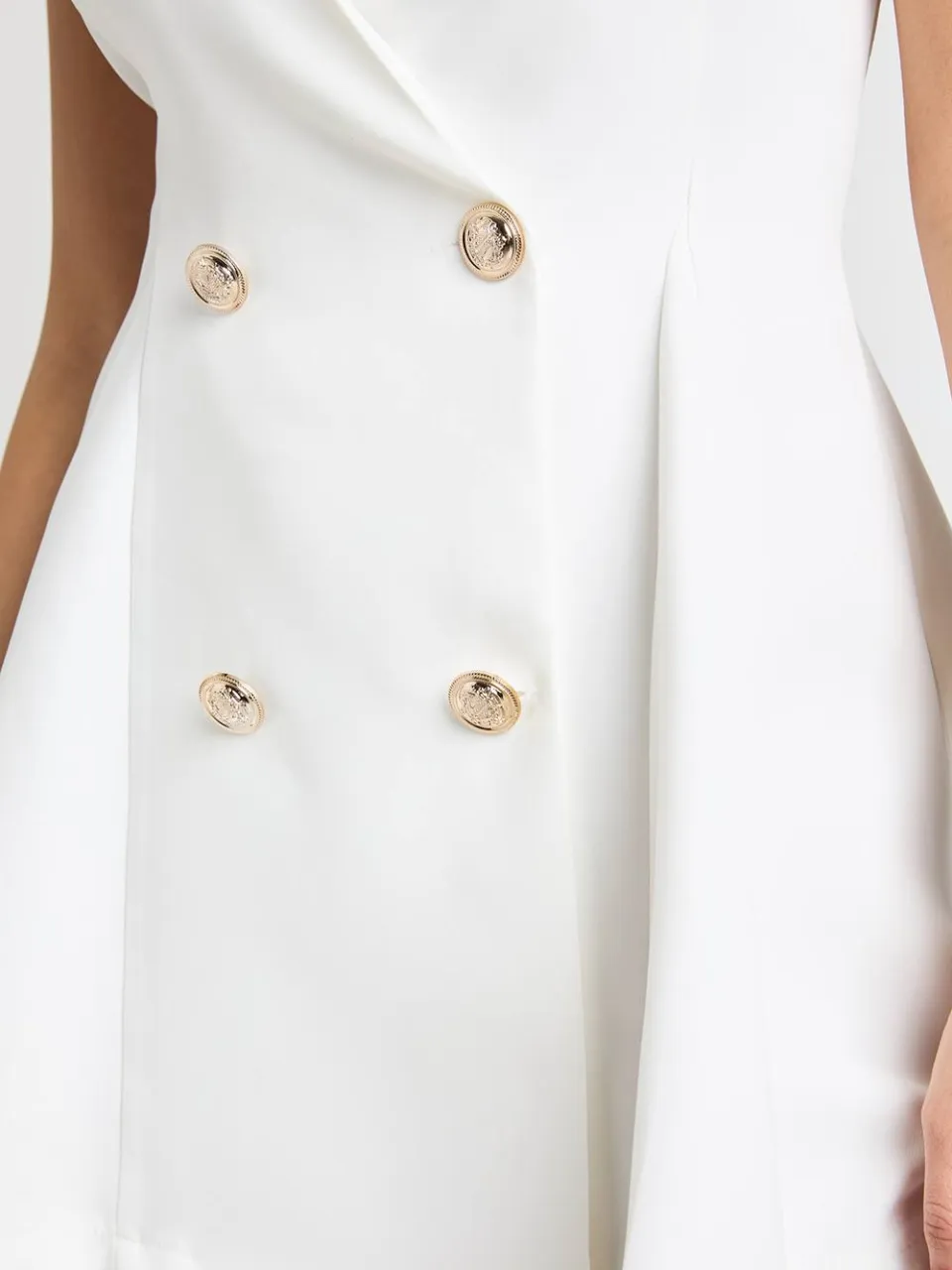 boohoo Dames Getailleerde Fit & Flare Blazerjurk ivoor, foto 4