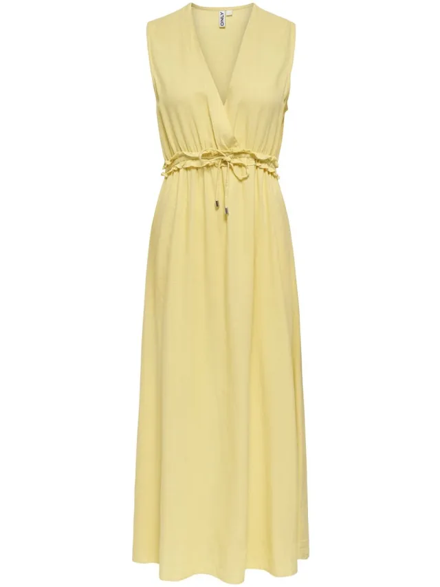 Only ONLGOA SL LINEN BL LONG DRESS CC PNT - Meisjes - Maxi jurken Sunlight
