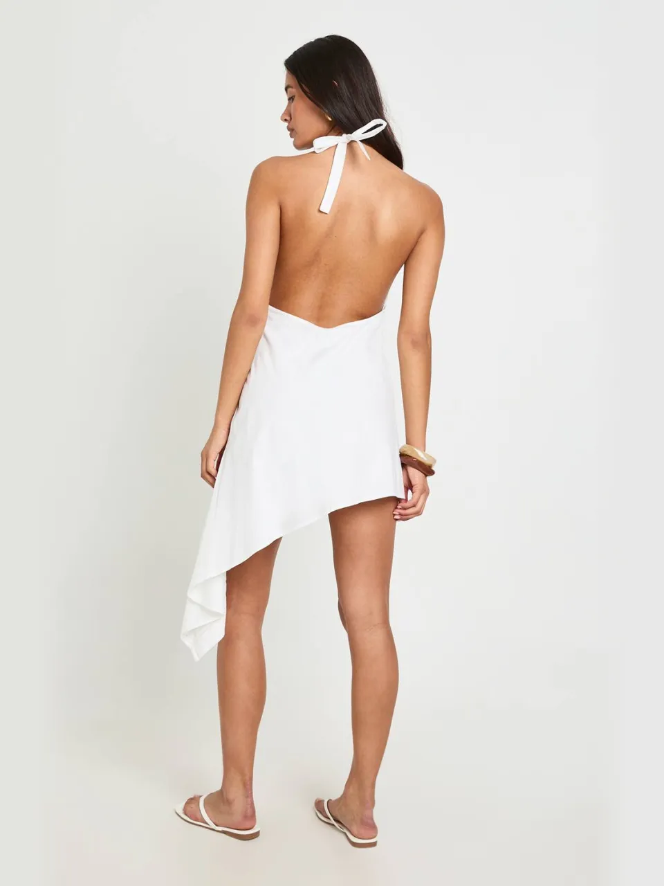 boohoo Dames Halter Mini-jurk Met Geborduurd Detail ivoor, foto 2
