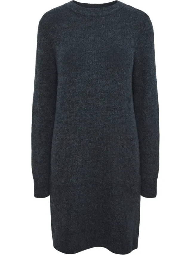 Pieces PCELLEN LS O-NECK KNIT DRESS NOOS BC Dames Jurk Ombre Blue