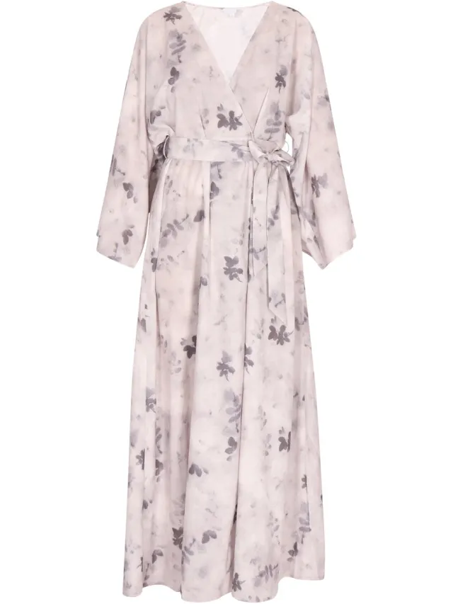 Usha kimono jurk Grijs Veelkleurig
