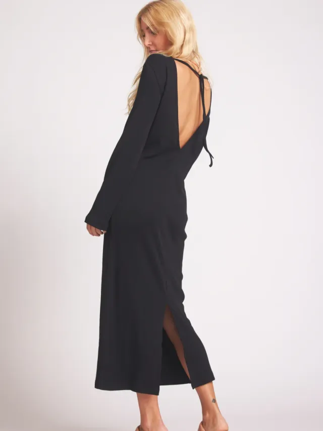 Baìge the Label dames vegan Jurk Bina Zwart, foto 2