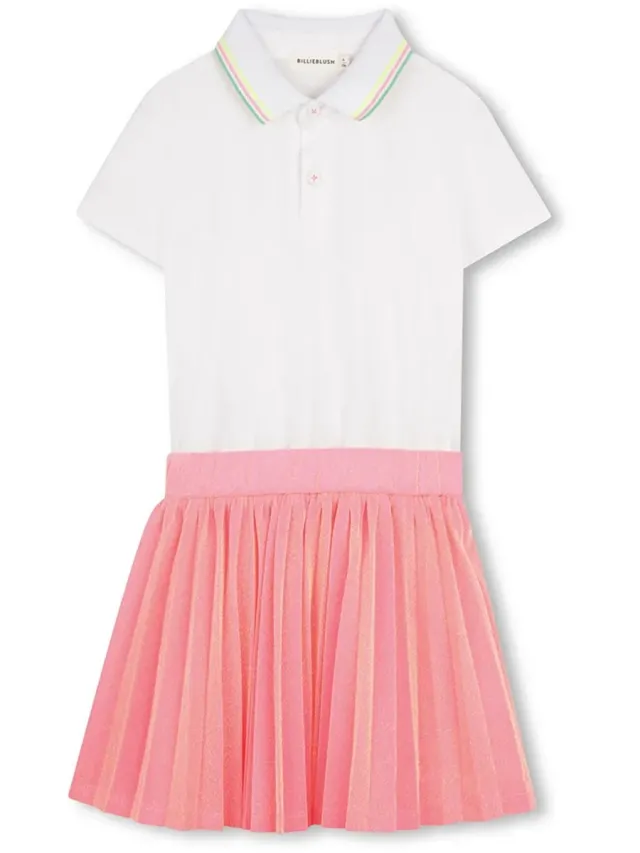Billieblush U21830 Korte Mouw Jurk Wit,Roze 12 Years Meisje White