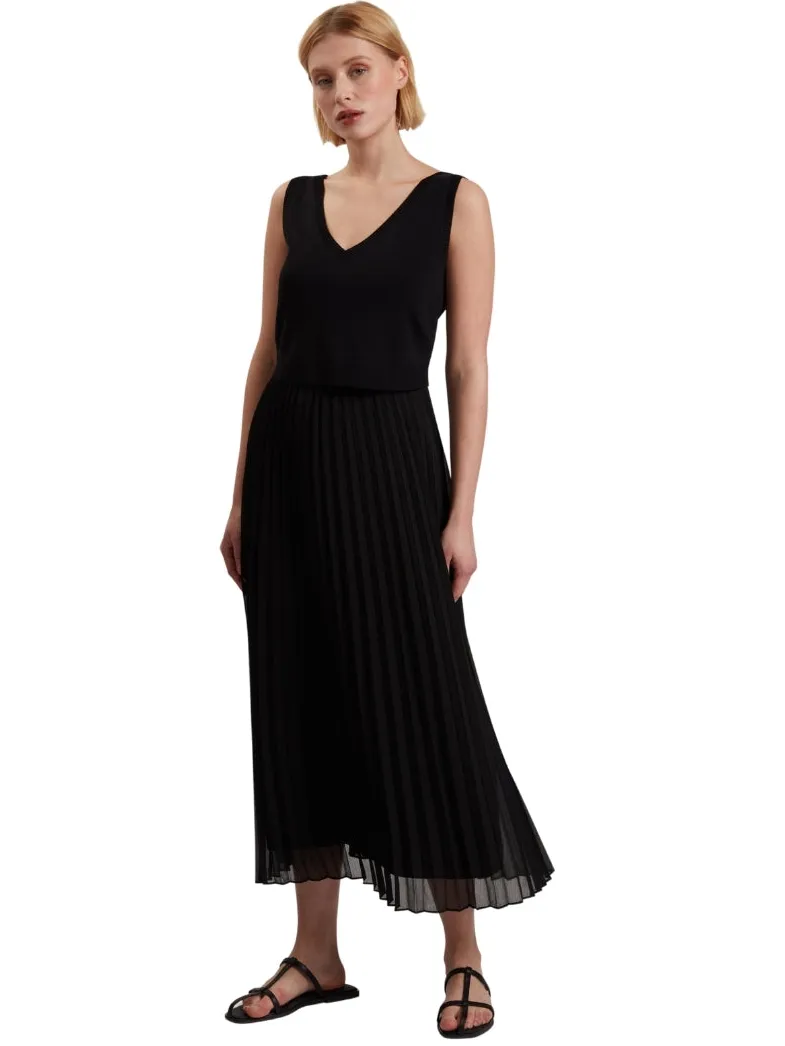 Ted Baker Larnahh 2-in-1 Geplooide Cami Zwarte Jurk