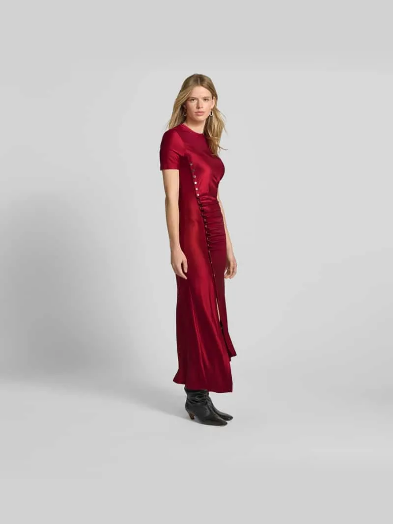 Rabanne Maxi-jurk met plooien rood, foto 4