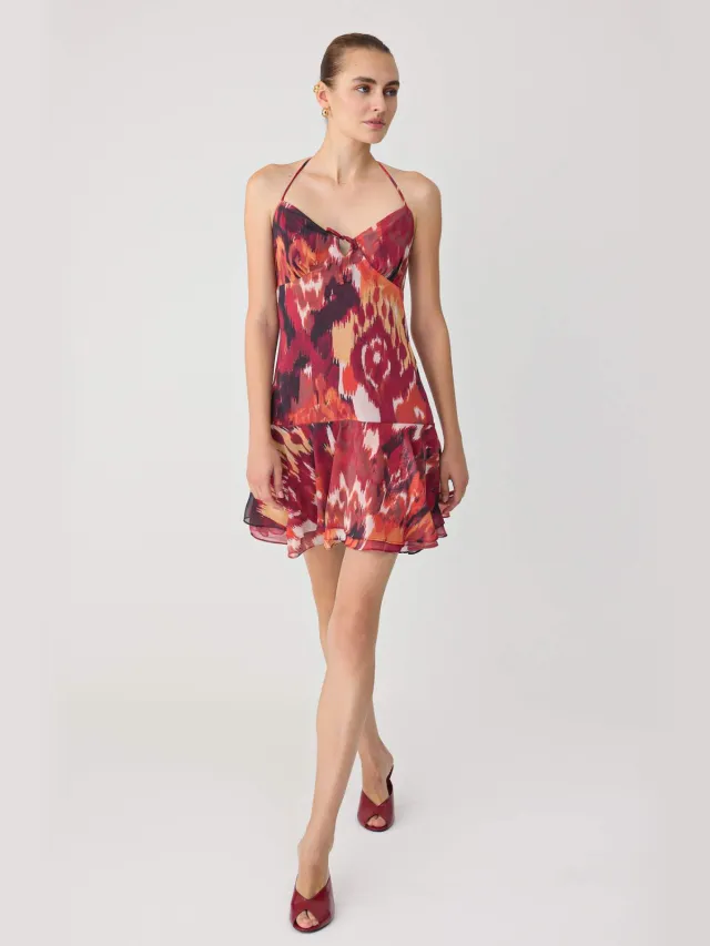 Trendyol TRENDYOLMİLLA Dames Meerkleurig Kleurverloop Kort / Mini Mouwloos Bodycon Jurken Veelkleurig