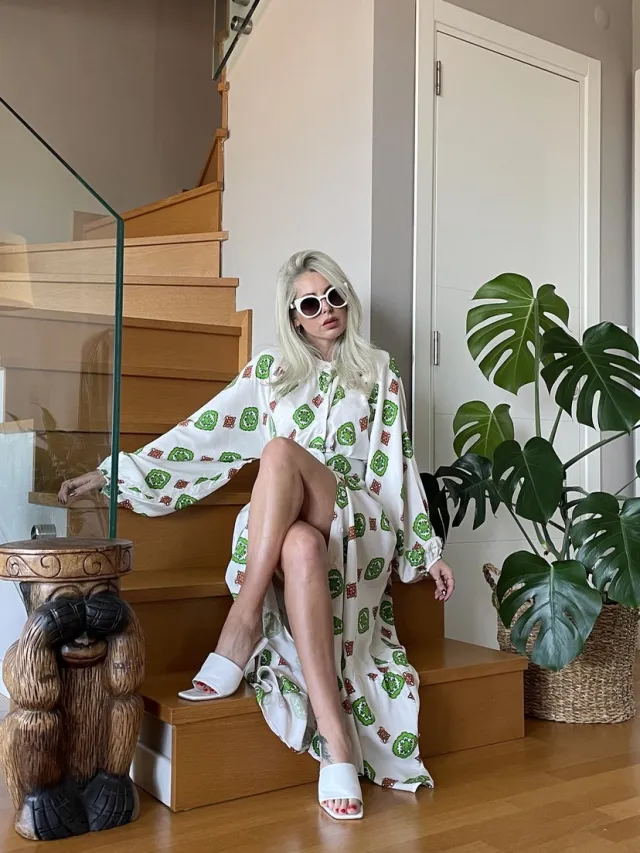sirmaza Blousejurk//SIRMAZA/GROEN