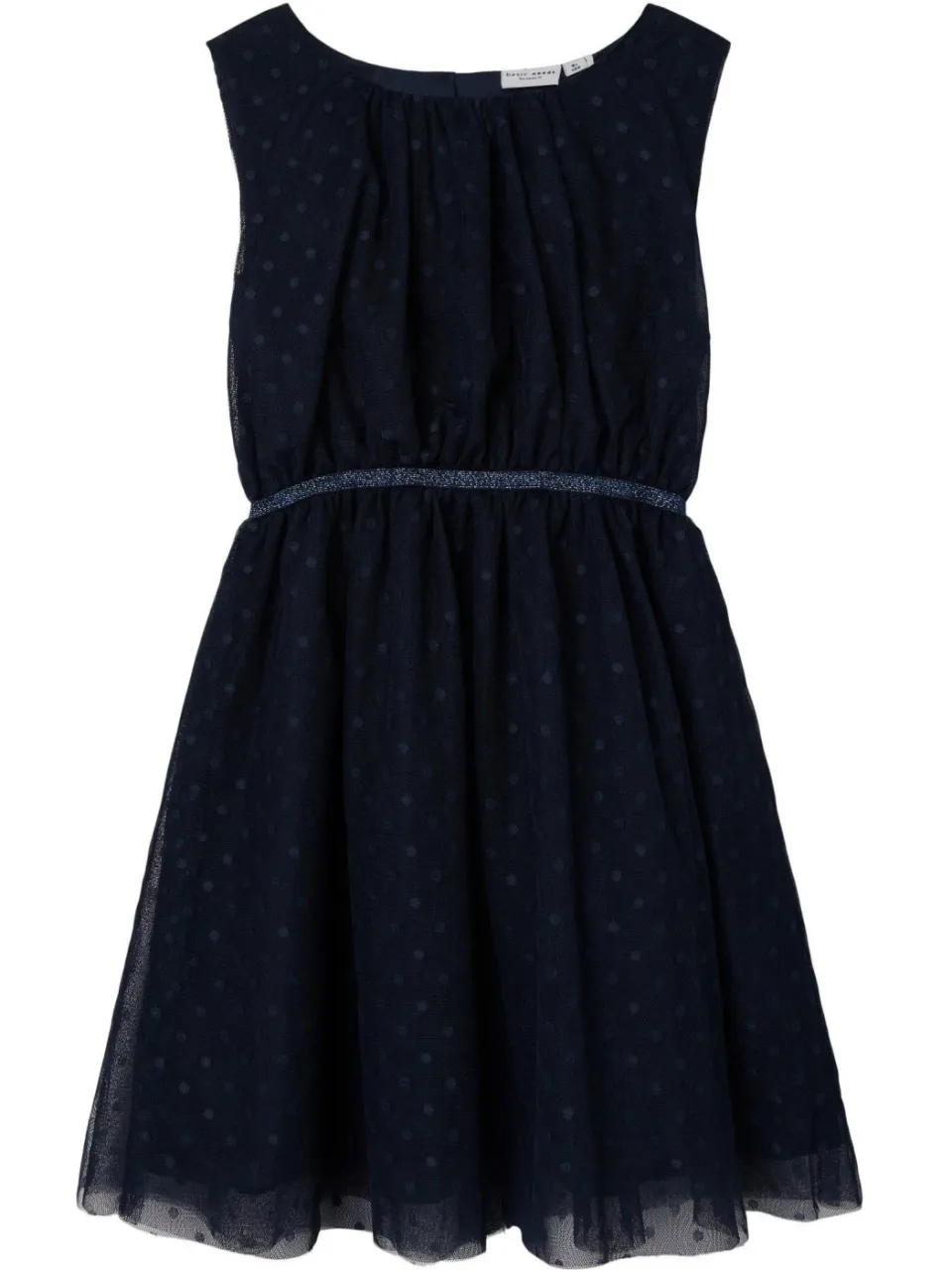NAME IT semi-transparante korte jurk met print donkerblauw, foto 3
