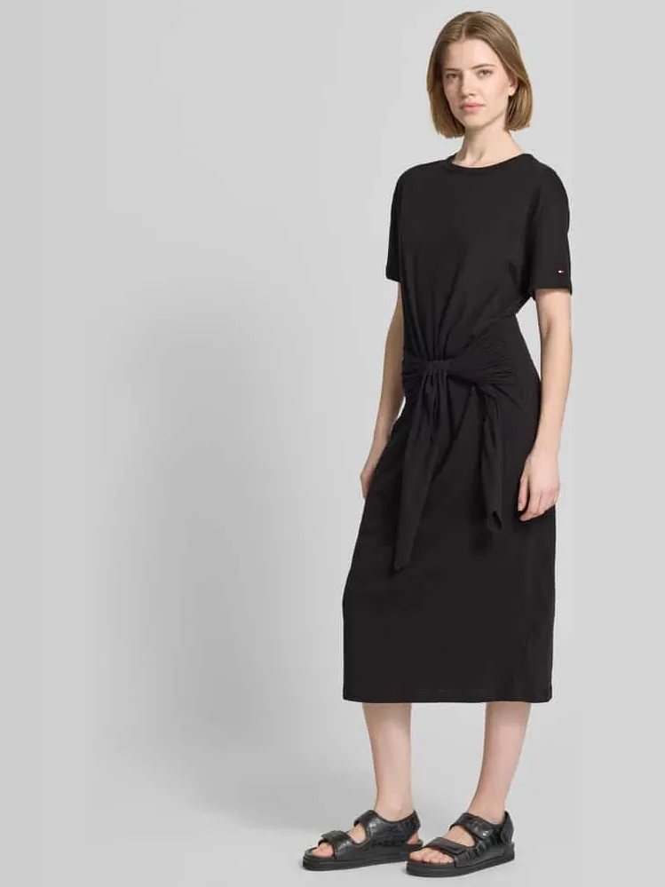 Tommy Hilfiger relaxed fit vrijetijdsjurk van puur katoen zwart, foto 3