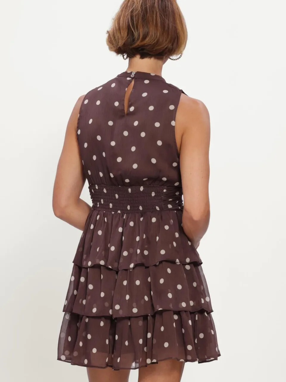 NEO NOIR Dames Jurken May Big Dot Dress - Bruin, foto 3