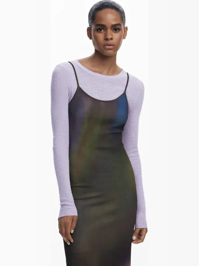 Desigual midi jurk donkergroen malva(3095), foto 3