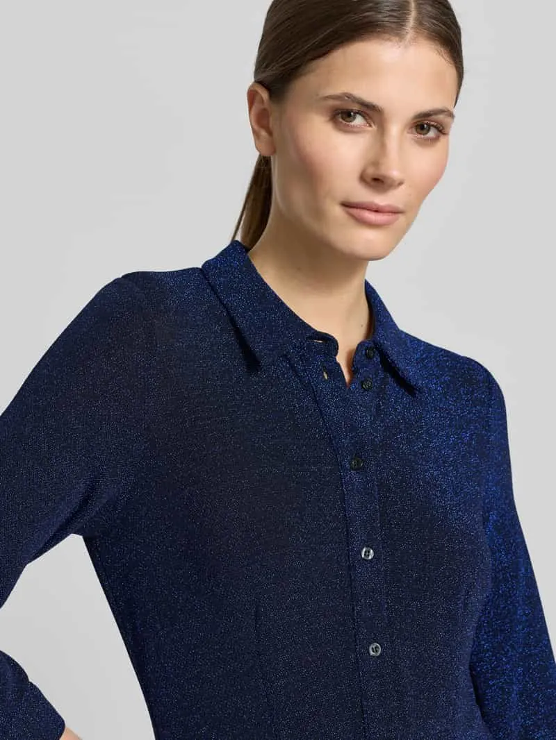 Yas Overhemdjurk met 3/4-mouw model 'JOHANNA' donkerblauw, foto 3