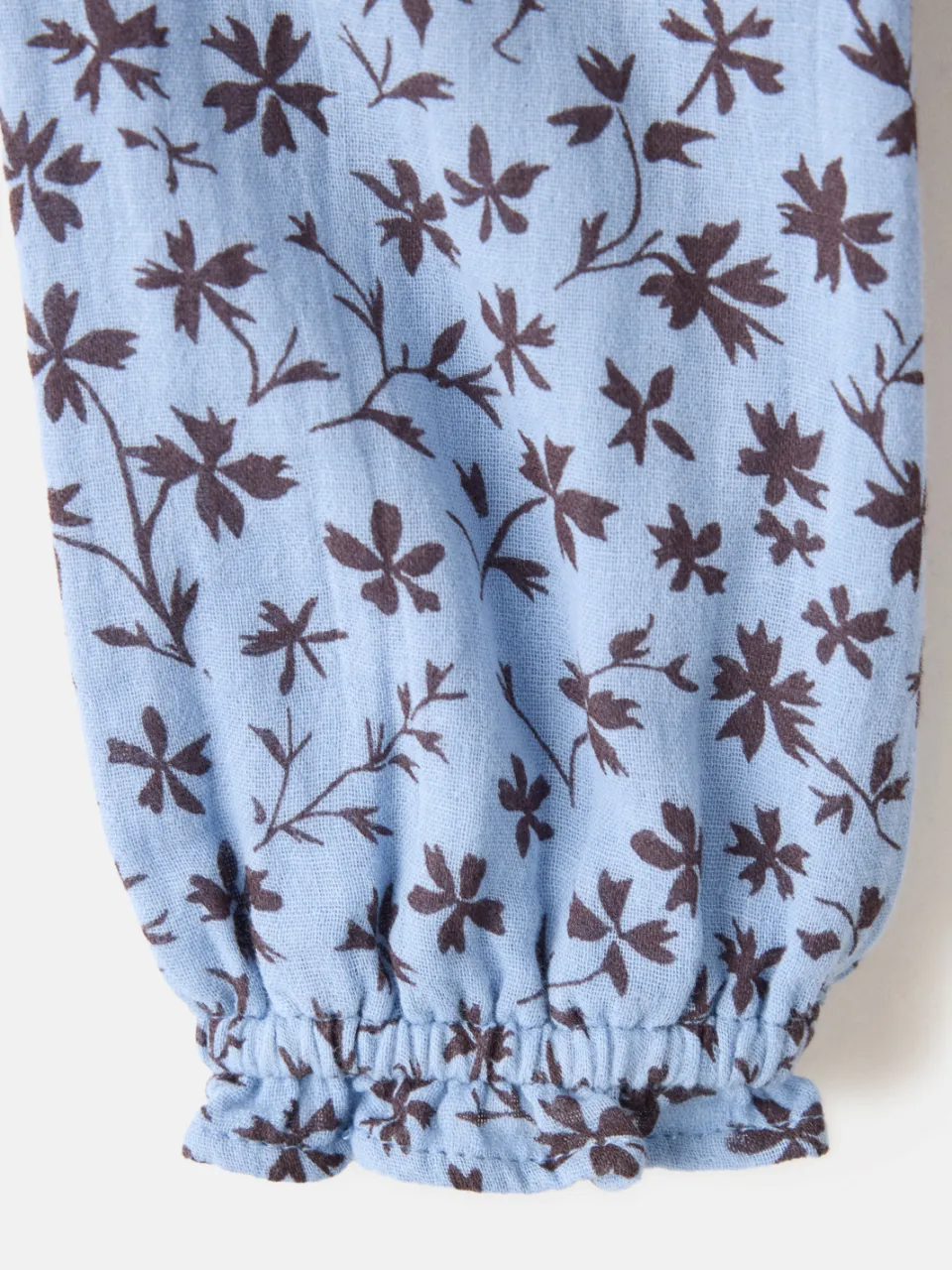 Mango Kids korte jurk met ruches en bloemenprint lichtblauw lichtblauw/bruin, foto 5