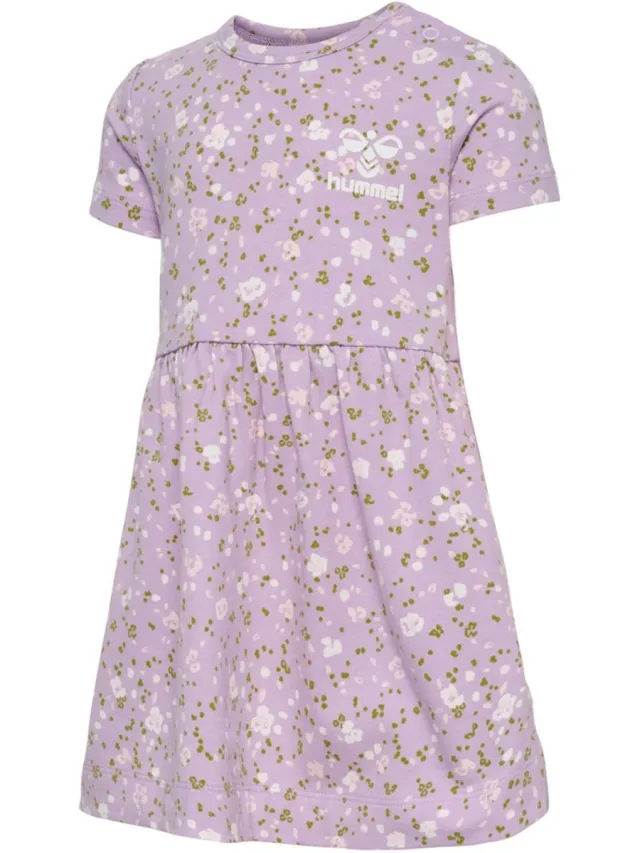 Hummel kinderjurk met korte mouwen Hmlglad Dress S/S 219371 Lila