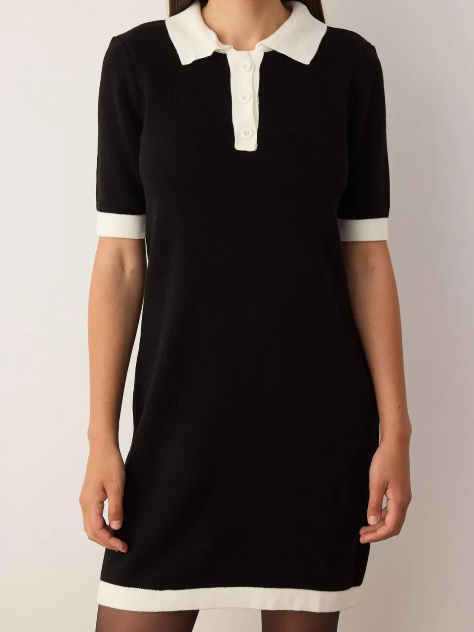 Trendyol TRENDYOLMİLLA Dames Zwart Effen Extra Kort / Super Mini Kort Casual Recht Jurken, foto 2