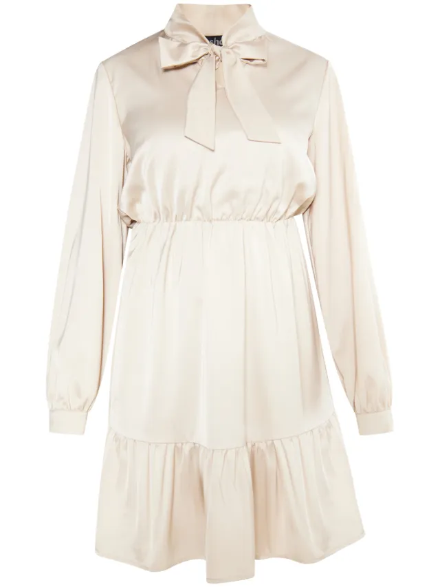 Usha Midi-jurk met volant Dames beige, foto 2