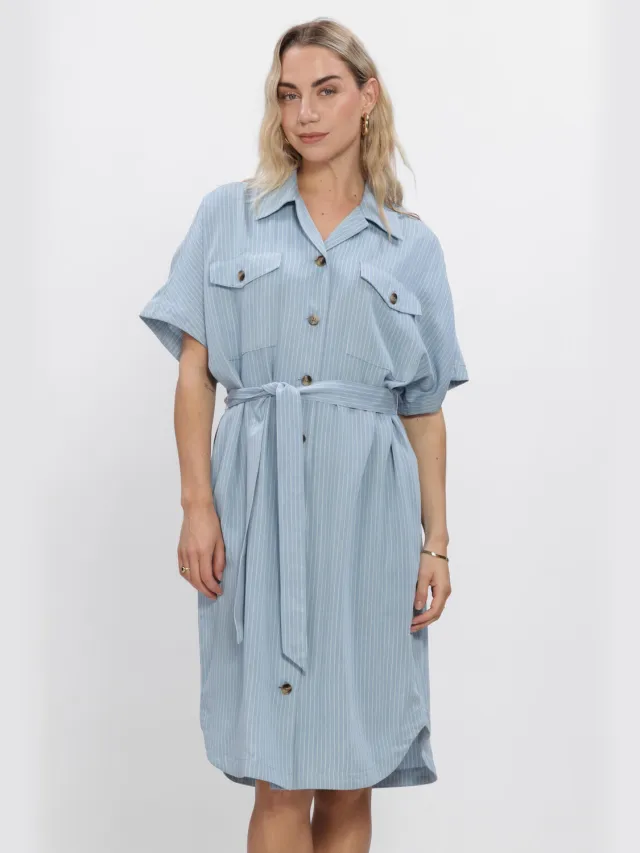 Mos Mosh Dames Jurken Mmzenta Neo Dress - Lichtblauw