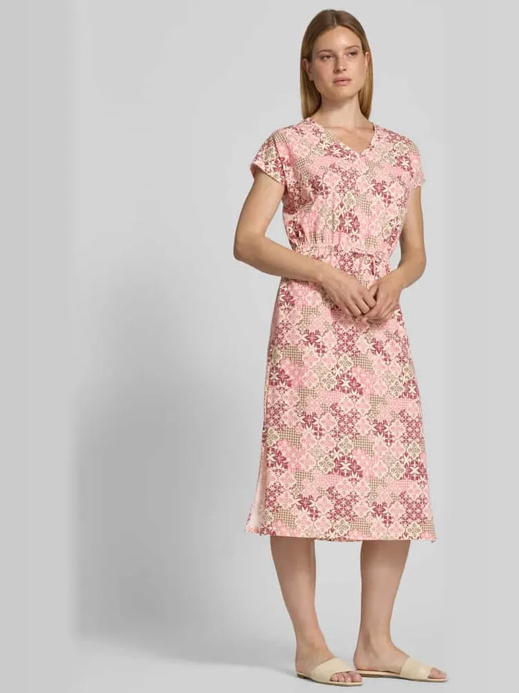 s.Oliver relaxed fit vrijetijdsjurk van katoenmix felroze, foto 4