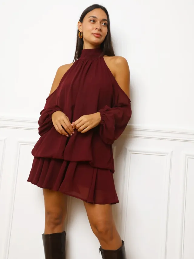 La Modeuse Jurk La Modeuse 80447_P191599 Bordeau