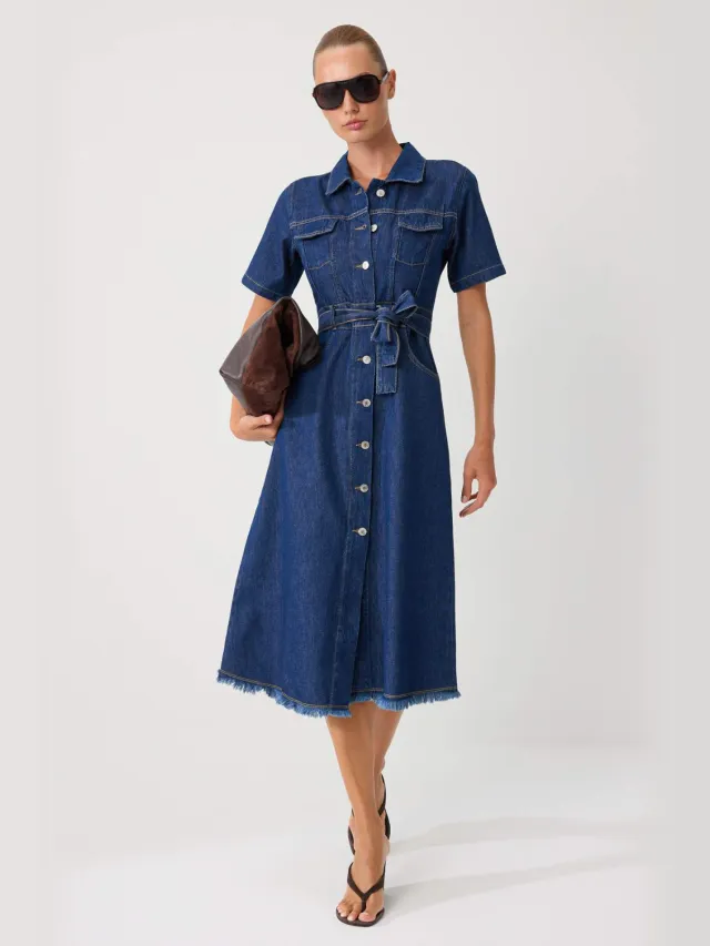 Trendyol TRENDYOLMİLLA Dames Blauw Effen Maxi Kort Casual Bodycon Jurken Donkerblauw