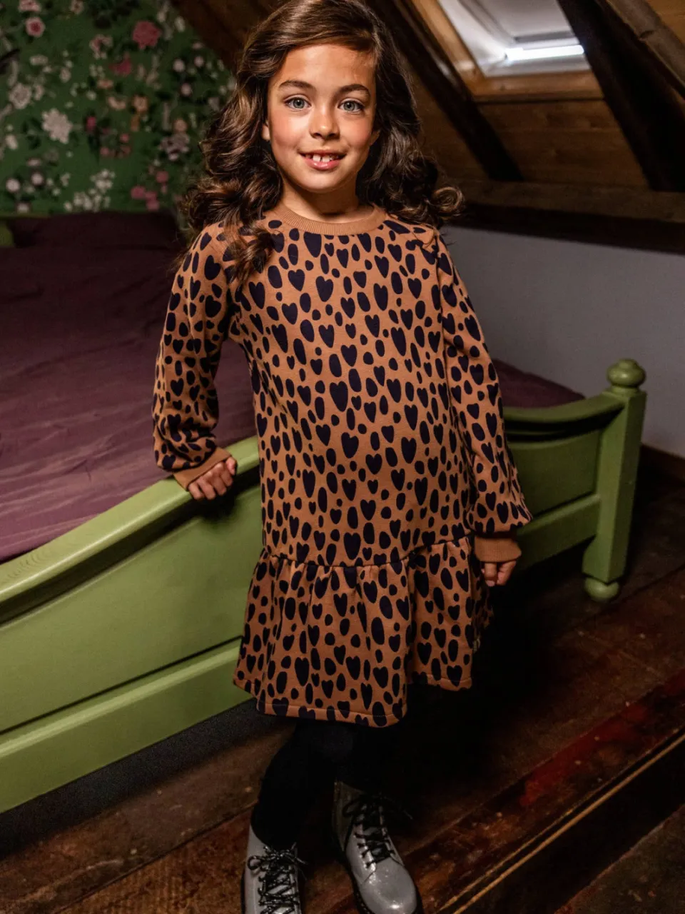 LOOXS little sweatjurk met panterprint bruin, foto 4
