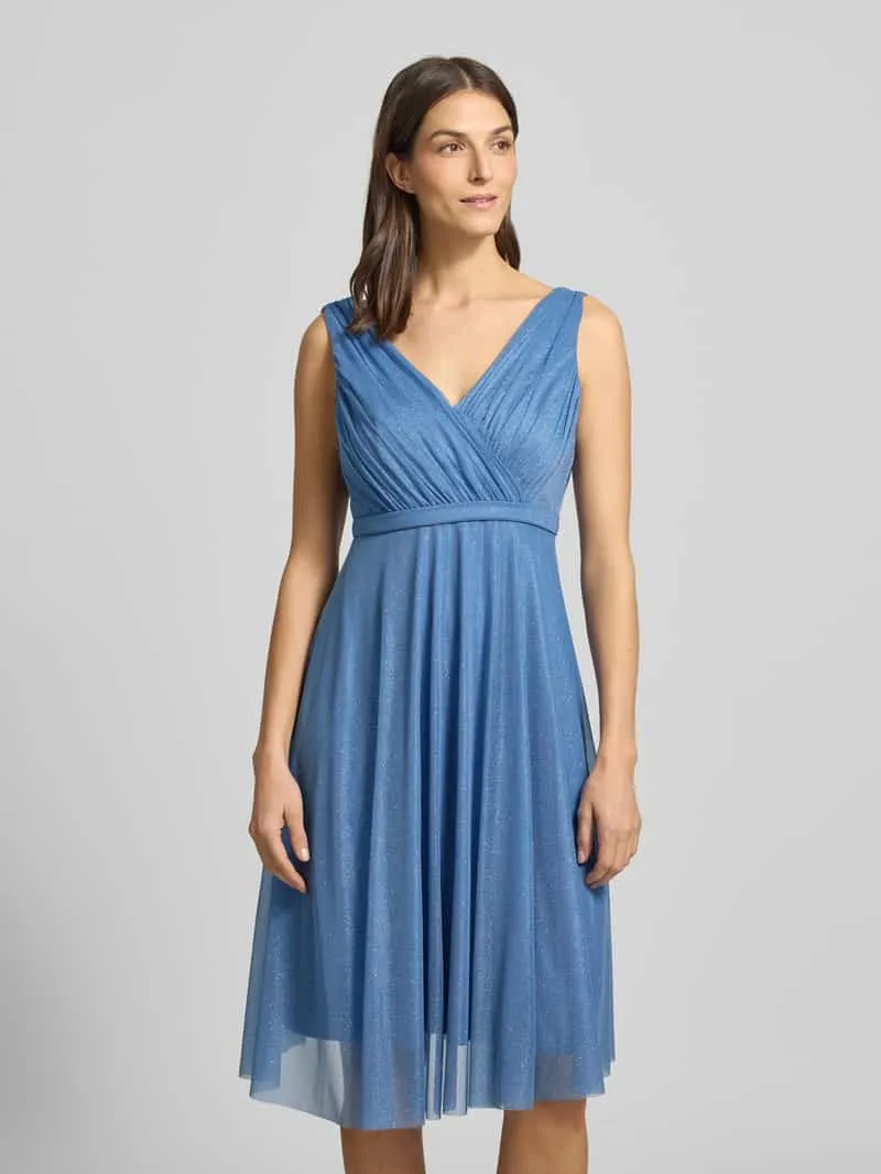 TROYDEN COLLECTION Jurk met glitter-mesh Bleu