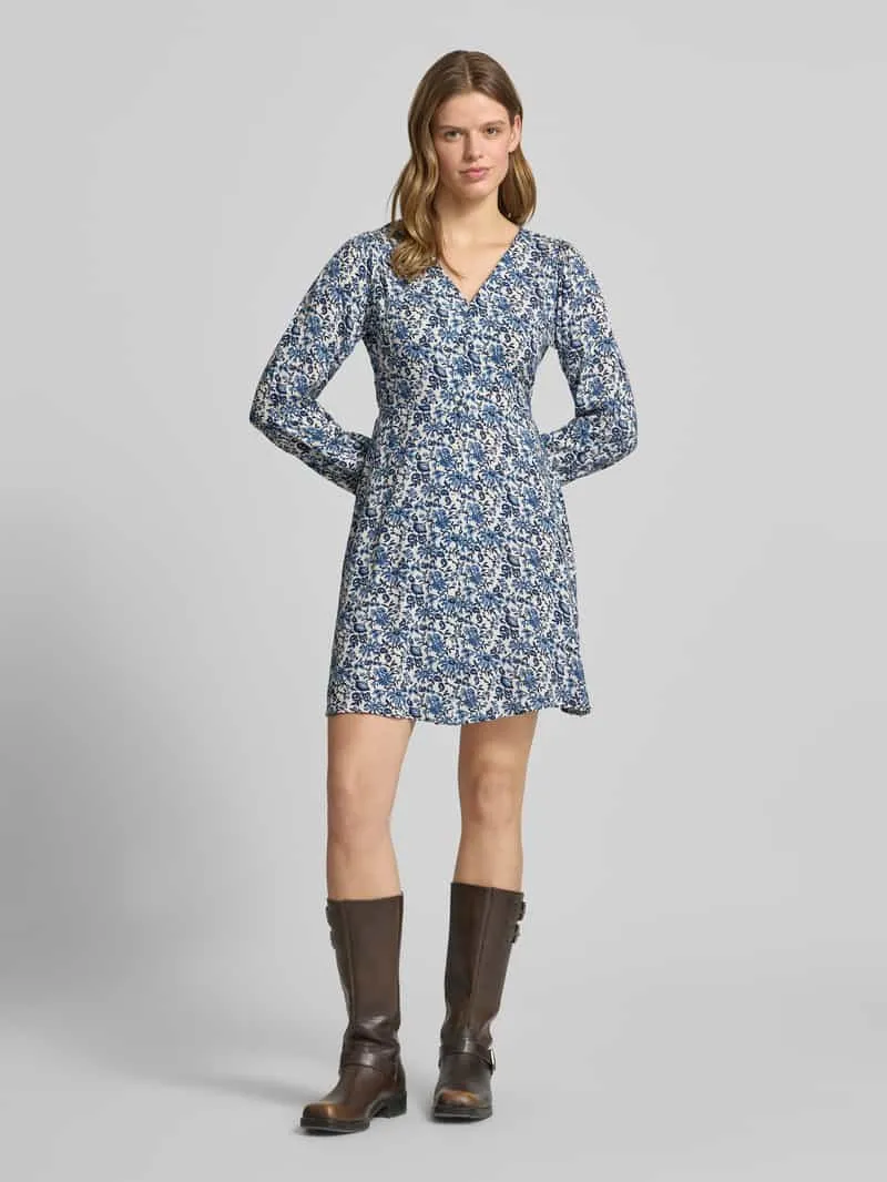 Only Getailleerde vrijetijdsjurk van zuivere viscose model 'EVIDA' Bleu