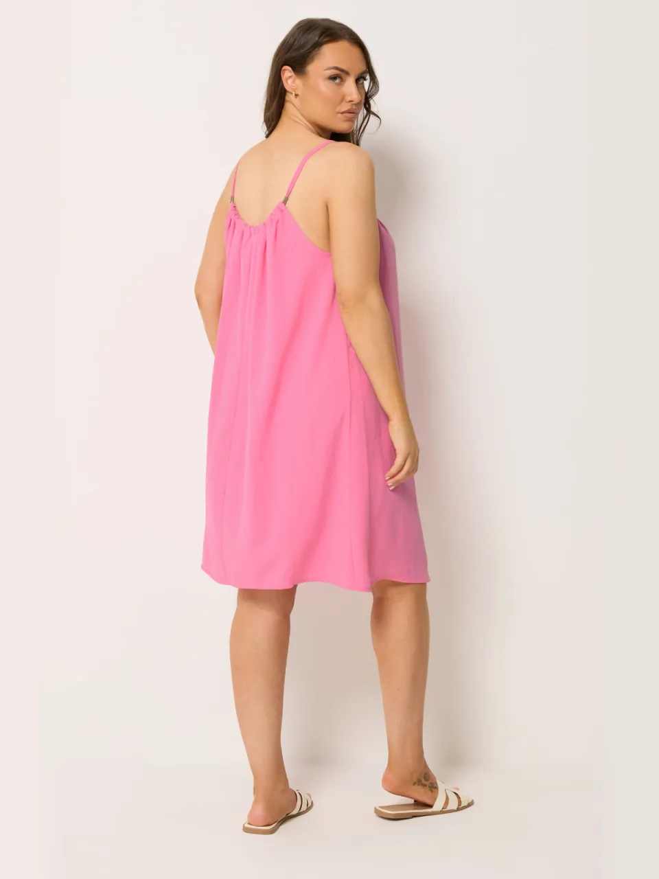 Yours Roze Swing Minijurk Met Bandjes, foto 3