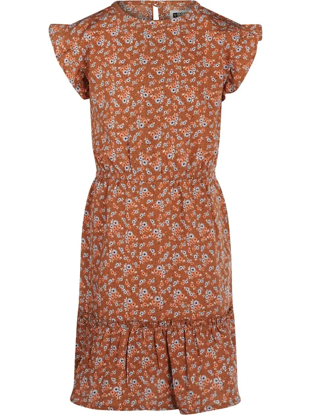 No Way Monday R-girls 2 Meisjes Jurk - Brown