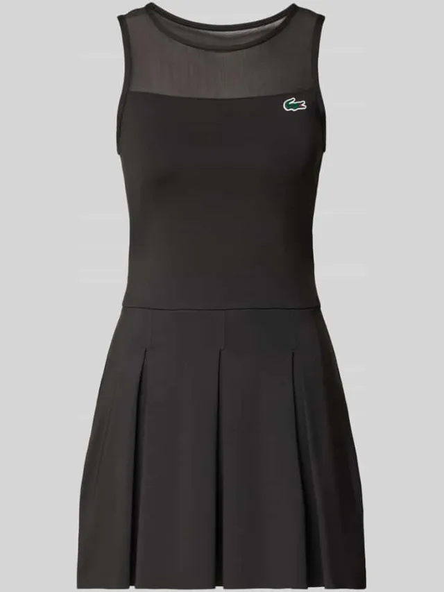 Lacoste Sport-jurk met semitransparante mesh-inzet Zwart