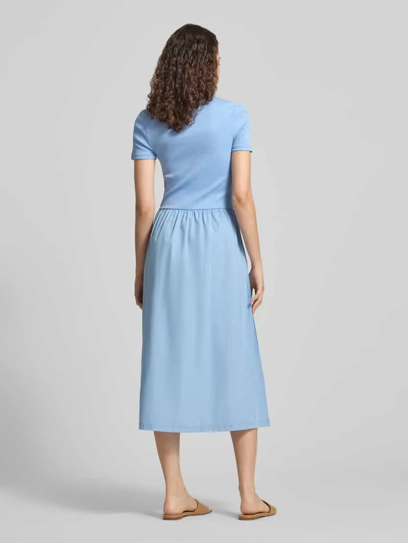 Marc O'Polo slim fit vrijetijdsjurk van katoenmix lichtblauw, foto 3