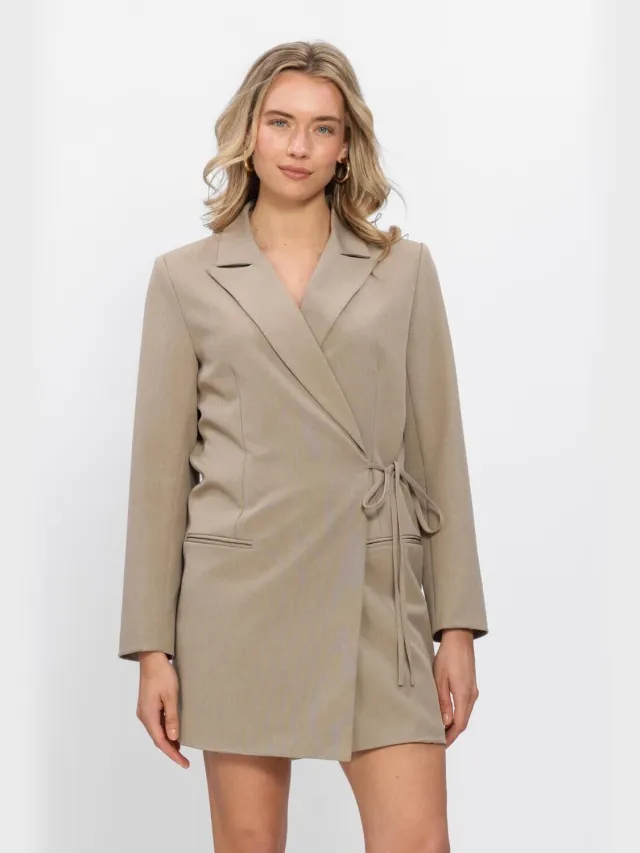 Ydence April overslagjurk beige