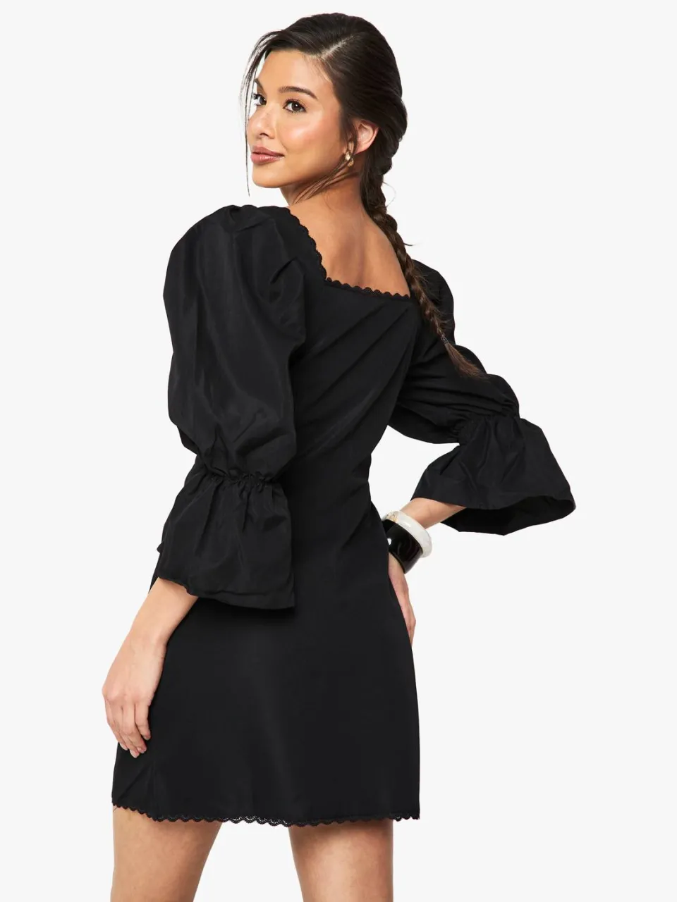 boohoo Dames Haak & Oog Korsetjurk zwart, foto 2