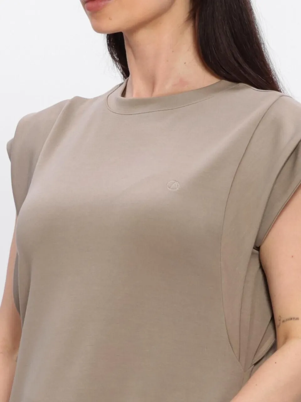 AIMEE THE LABEL Dames Jurken Silvana - Taupe, foto 4