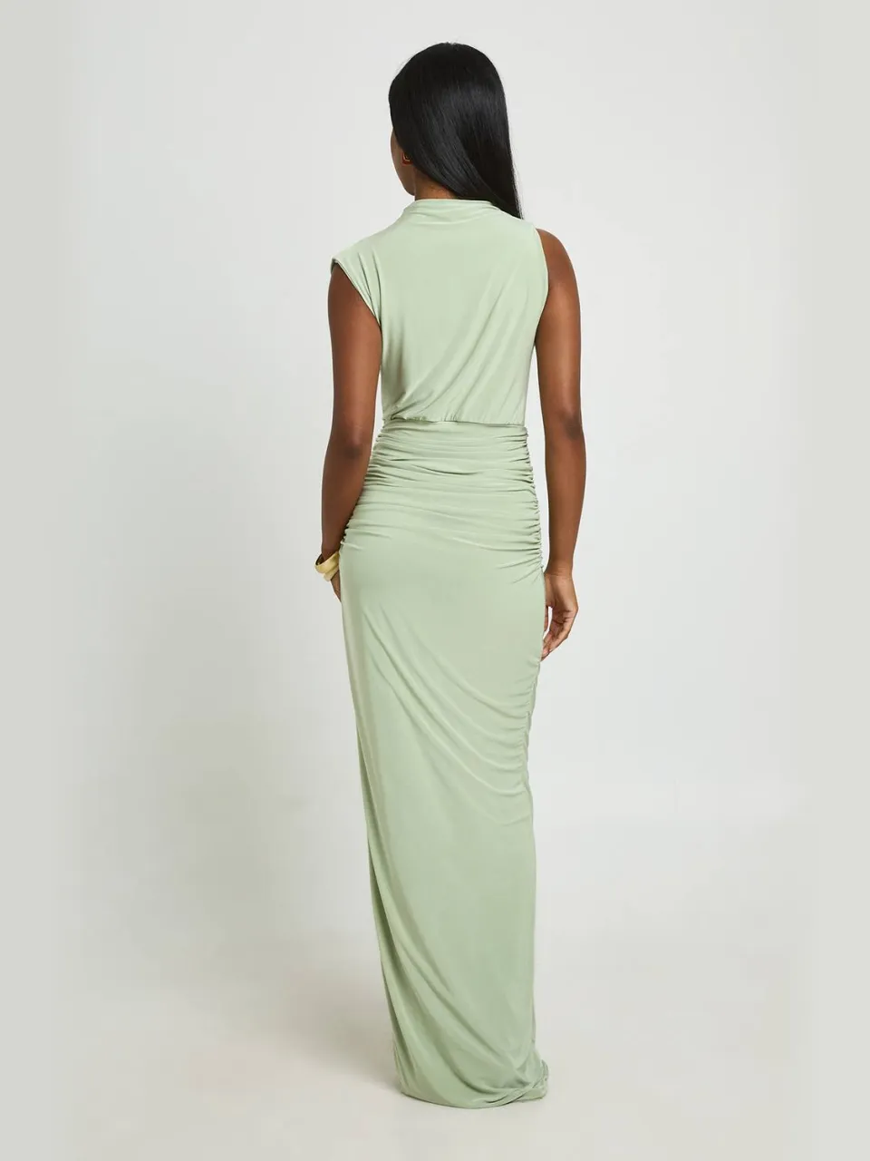 boohoo Dames Maxi Jurk Met Zachte Touch En Gerimpelde Taille verstandig, foto 2