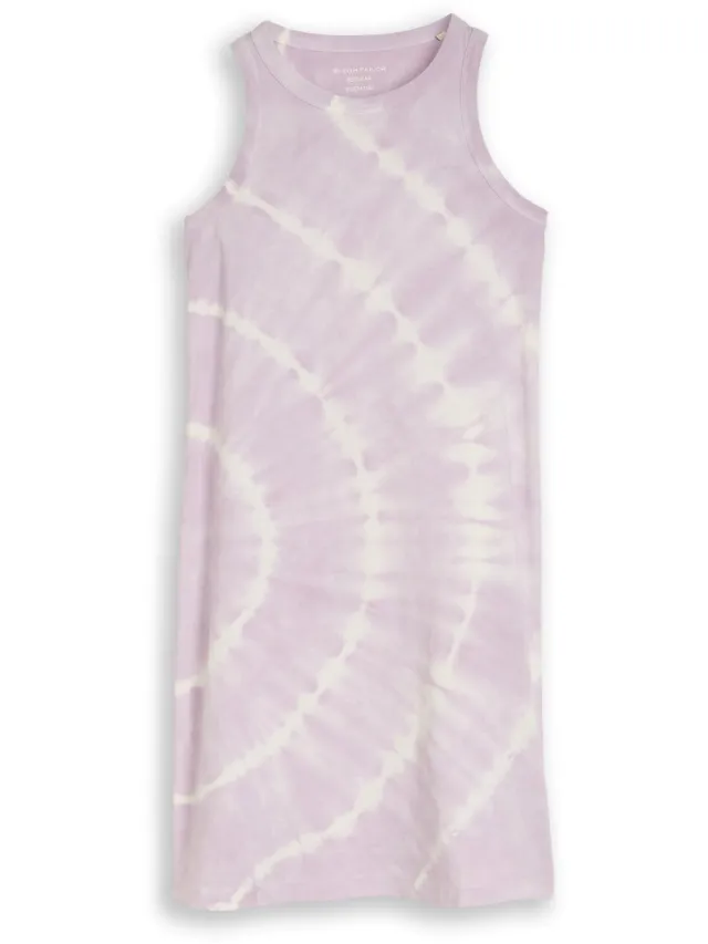 Tom Tailor Minijurk met batikpatroon - soft lilac tie dye