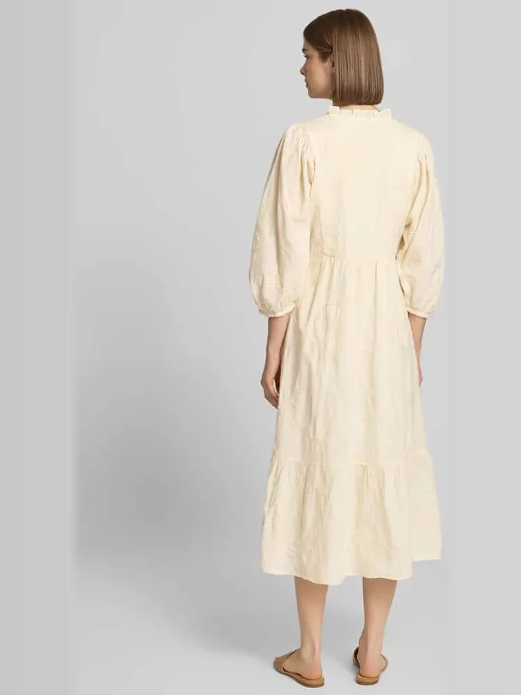 Pepe Jeans loose fit blousejurk van puur katoen model 'FABIANA' offwhite, foto 3