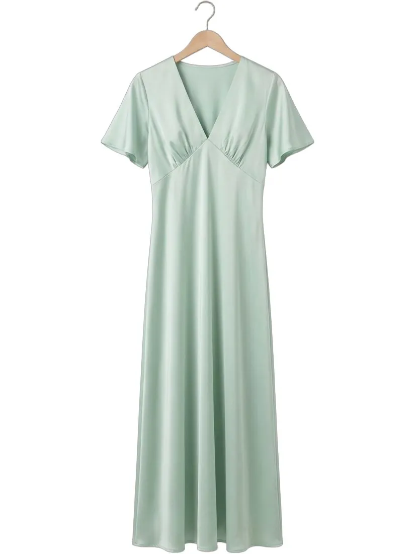 Y.A.S. YAS Dames Jurken Yassatina Ss Ankle Dress - Mint, foto 2