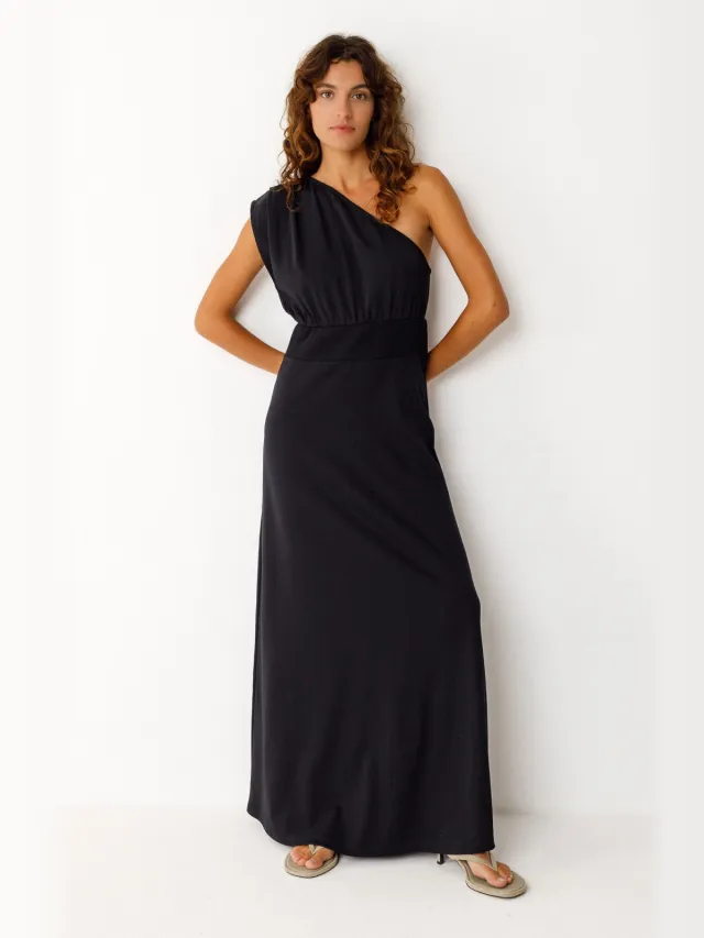 Skfk dames vegan Midi Jurk Irma Zwart