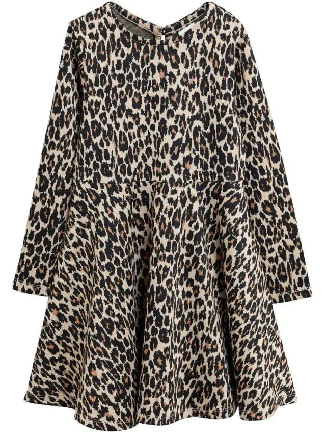 Next Meisjes - Skaterjurk met lange mouwen - Dierenprint Leopard Animal Print