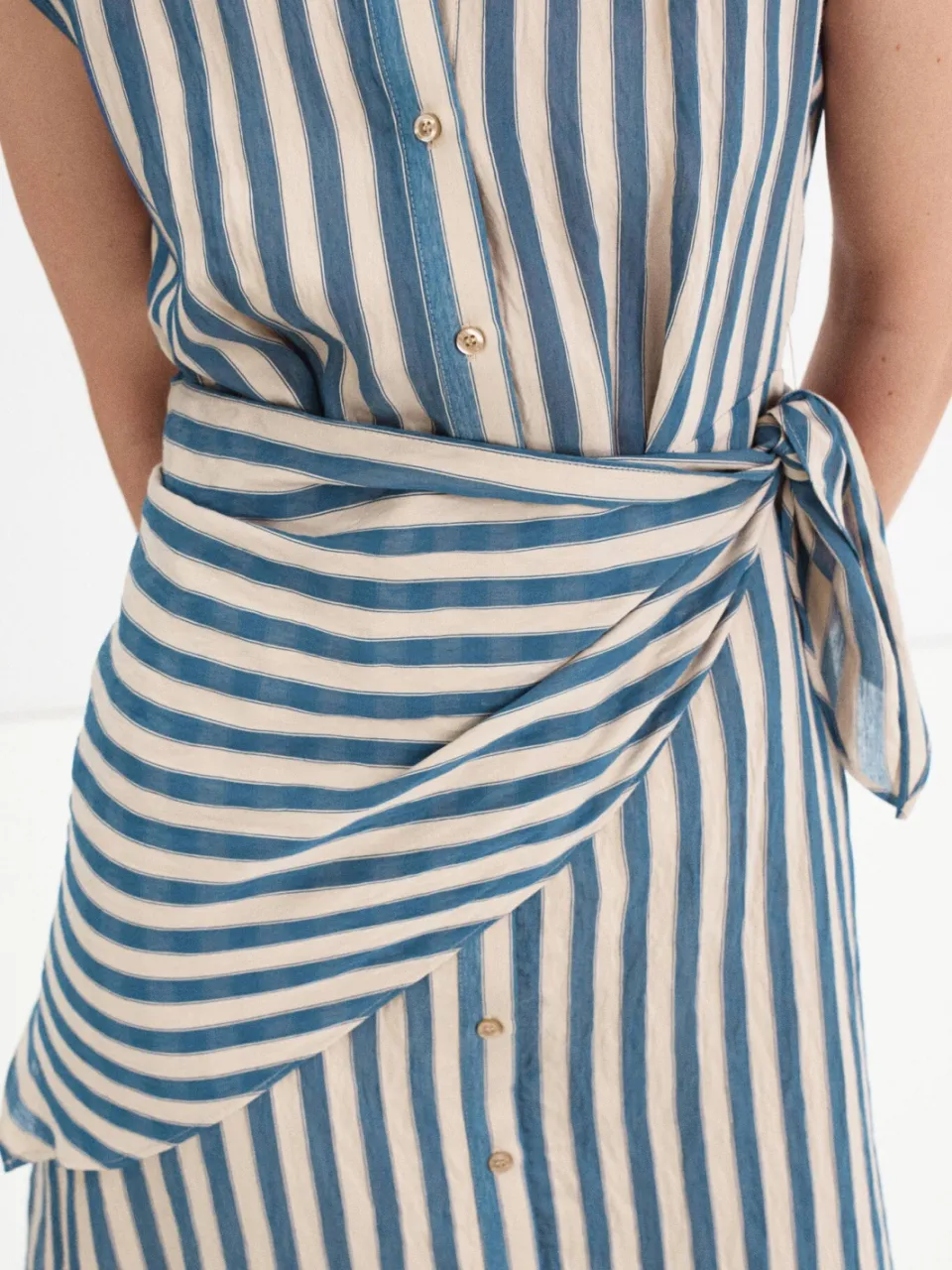 Mango gestreepte blousejurk - blauw, foto 5