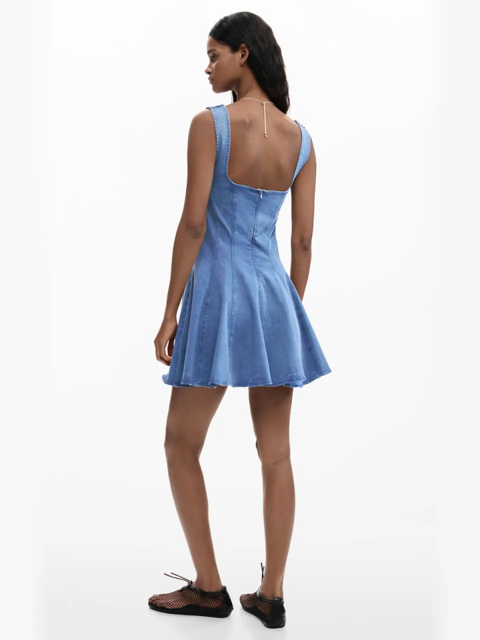 Desigual denim spijkerjurk mediumblauw, foto 3