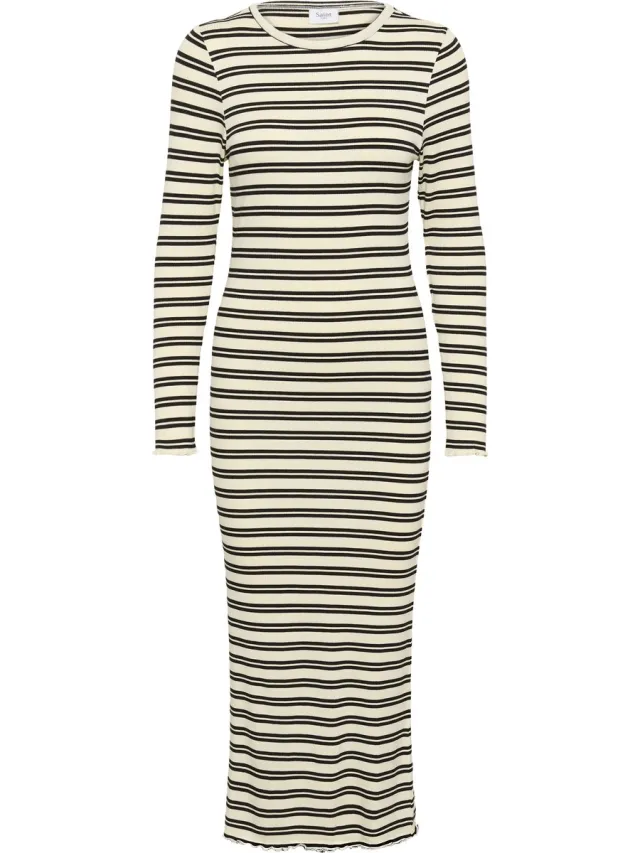 Saint Tropez OlaliaSZ LS Dress Dames Jurk - Ice Black Stripe