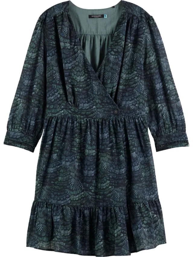 Scotch & Soda Dames - Jurken Feather Bottle Green