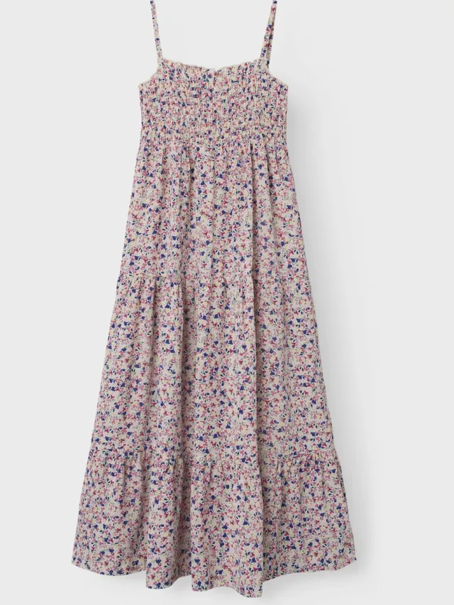NAME IT NKFVINAYA STRAP MAXI DRESS HH FF Meisjes Jurk - White AlyssumPrint:Flower