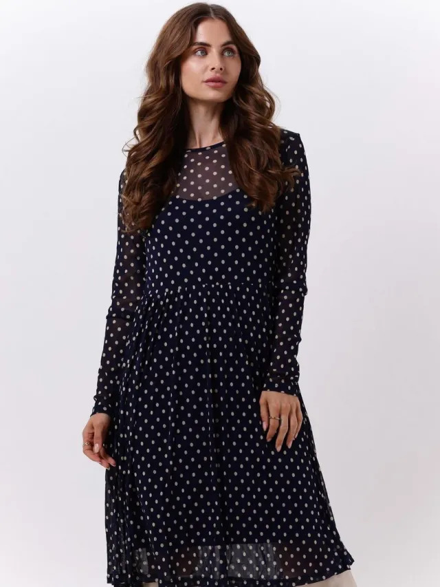 Lollys Laundry Lydia Dress Jurken Dames - Rok - Jurk - Donkerblauw