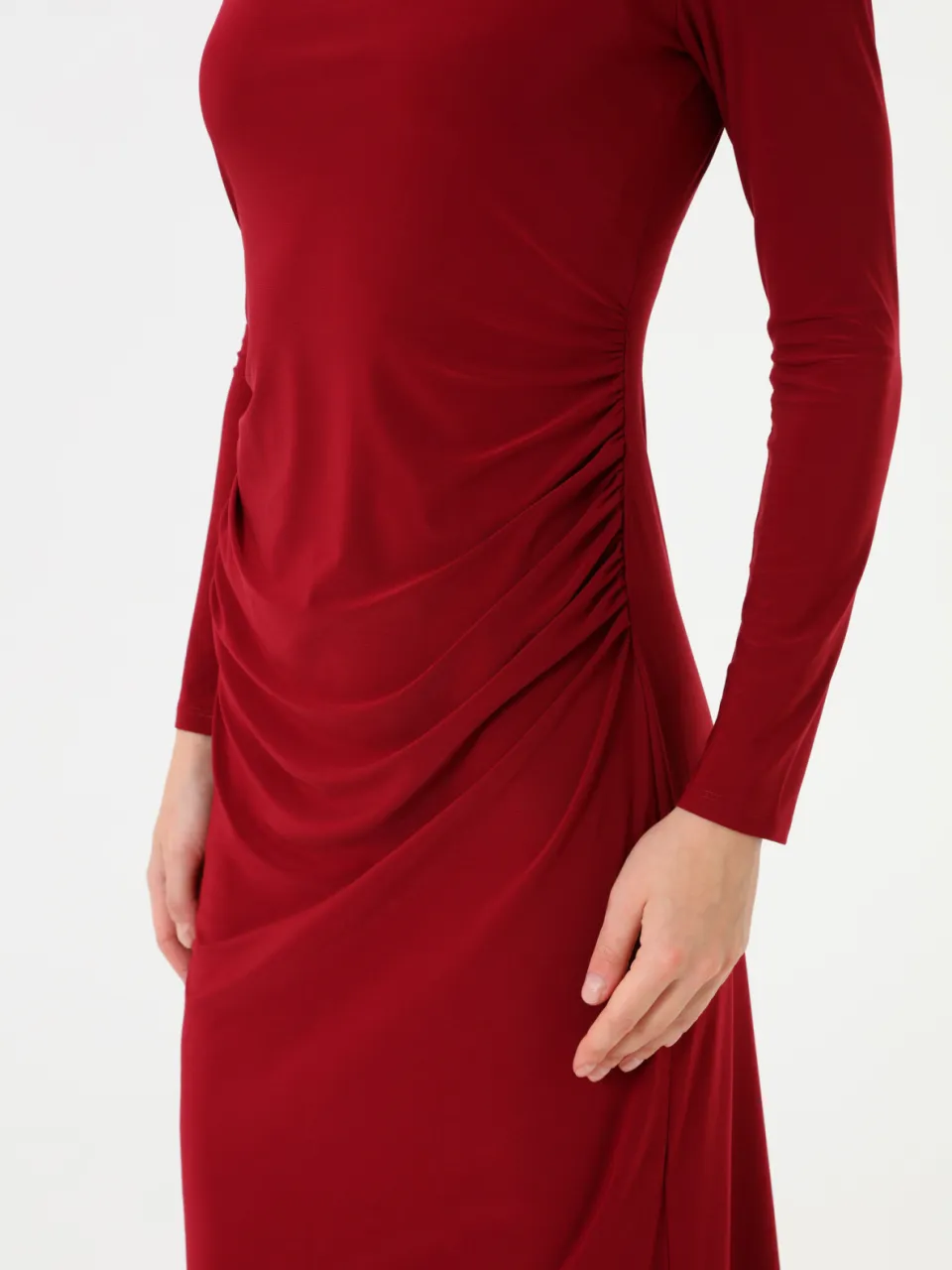 Modest Dress Refka bordeauxrood, foto 2