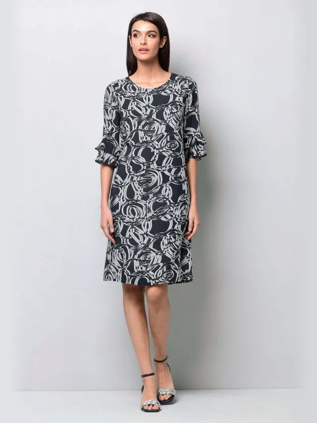 Alba Moda Jurk Jurk bleu marine