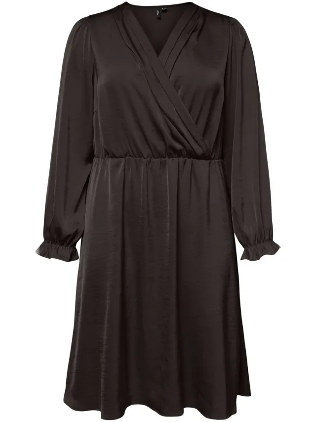 Vero Moda Curve Jurk VMCMARY Midi-jurk chocolate torte 1