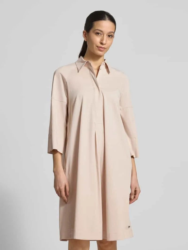 Marc Cain Hemdbloesjurk met overgesneden schouders beige, foto 4
